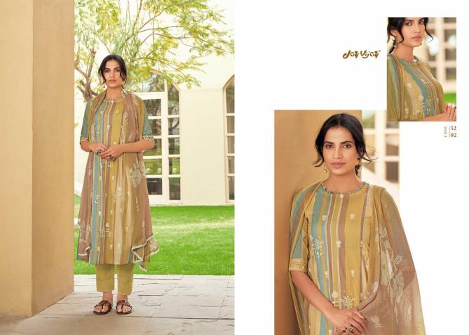 JAY VIJAY GUZARISH latest  Digital print With embroidery Work Pour cotton collection